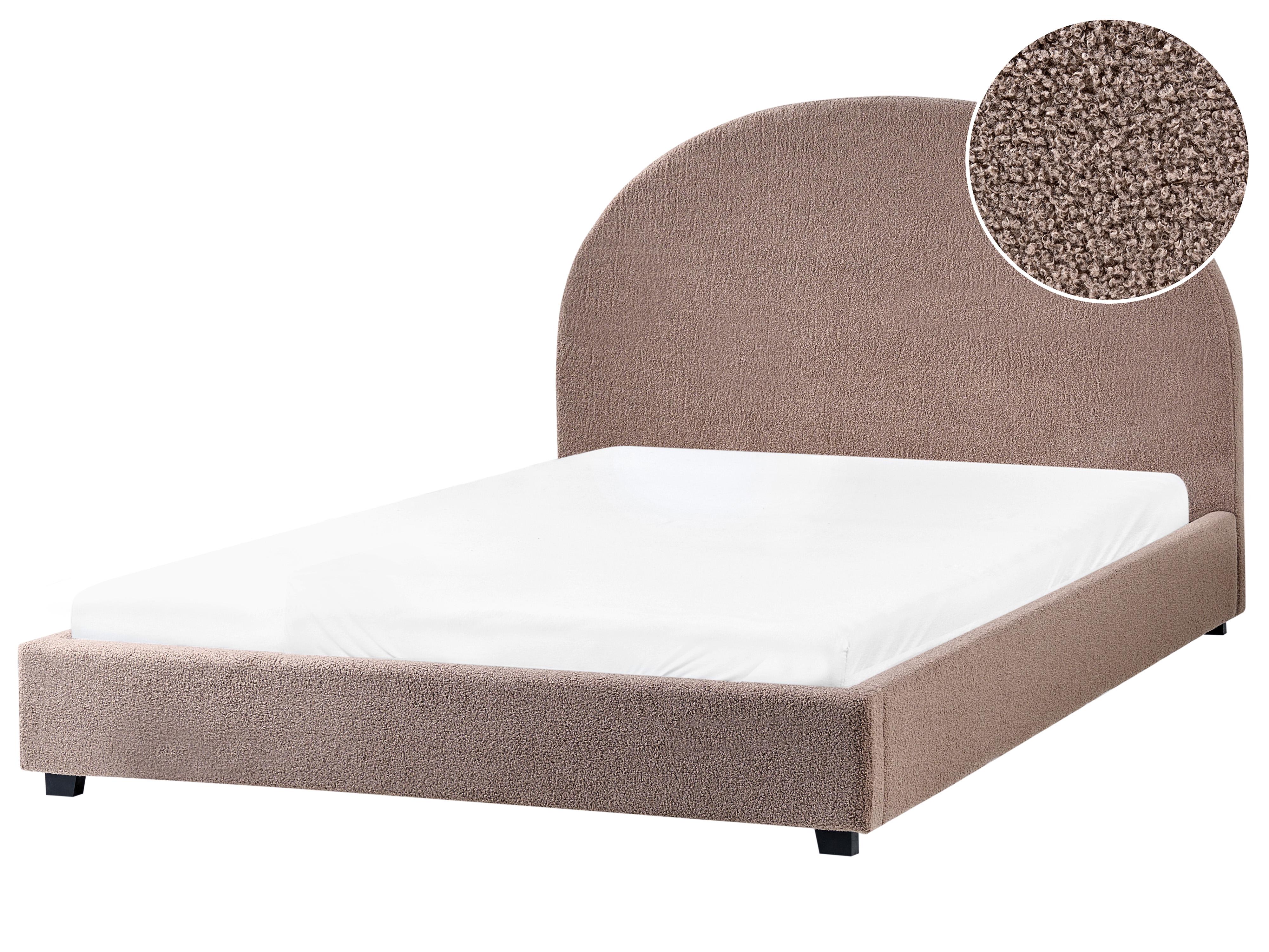 Waterbed Bouclé VAUCLUSE 140 x 200 cm Taupe