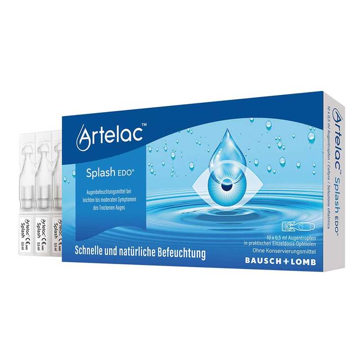 Artelac Splash EDO Augentropfen bei trockenen Augen, 10X0.5 ml