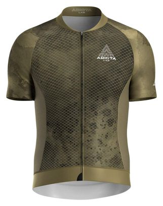 Maillot Manches Courtes Adicta Lab Valent V3 Vert Olive / Noir