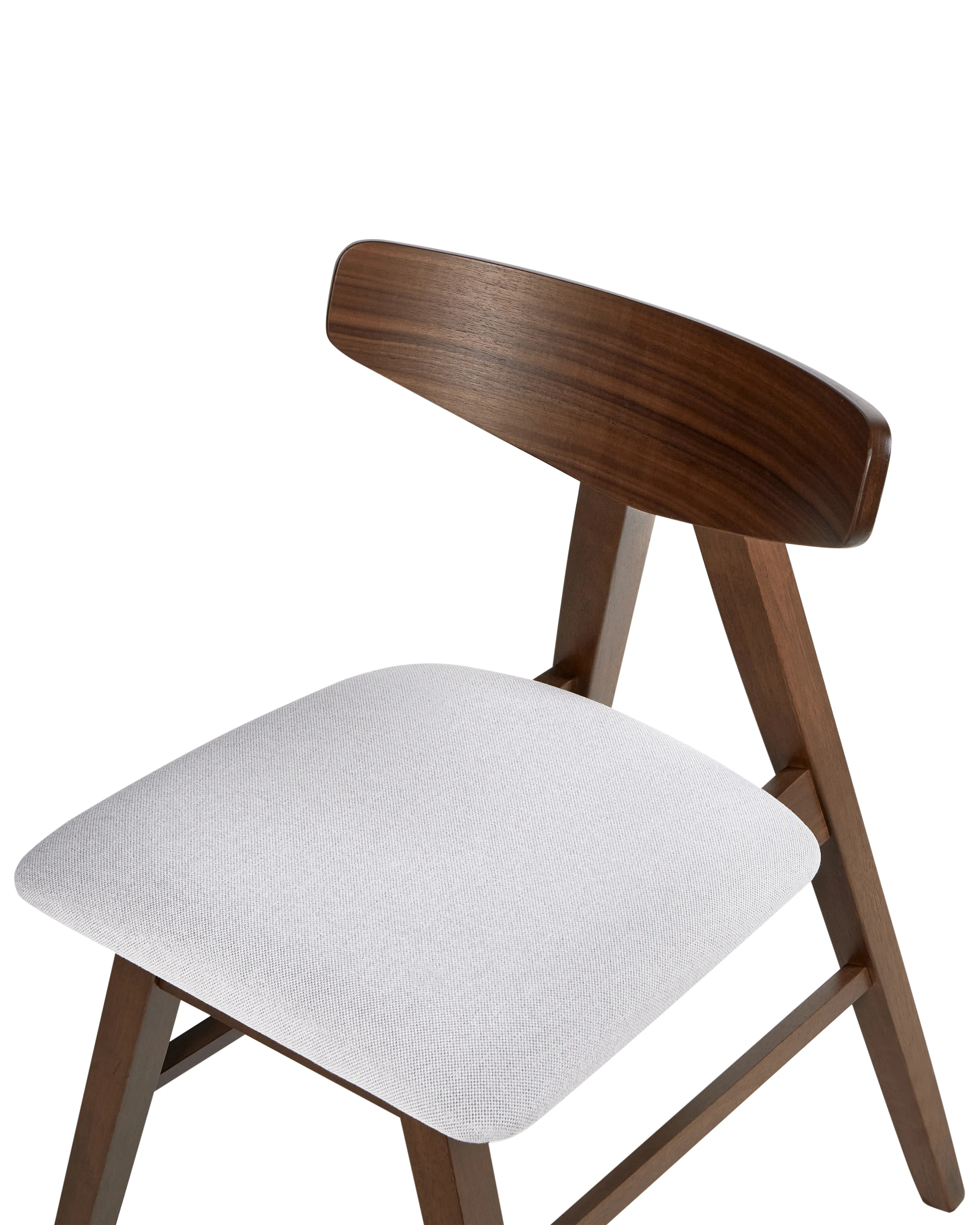 Set van 2 eetkamerstoelen LACOTA Hout Donkerbruin/grijs