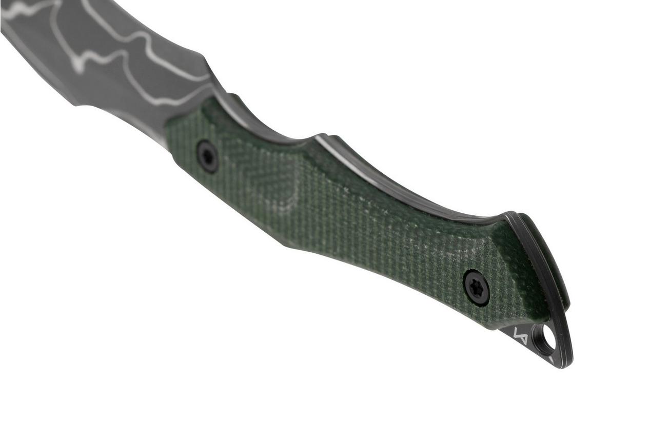 Civivi Vaquita II C047C-DS2 Damascus, Green Canvas Micarta, nekmes, Nathaneal Matlack design