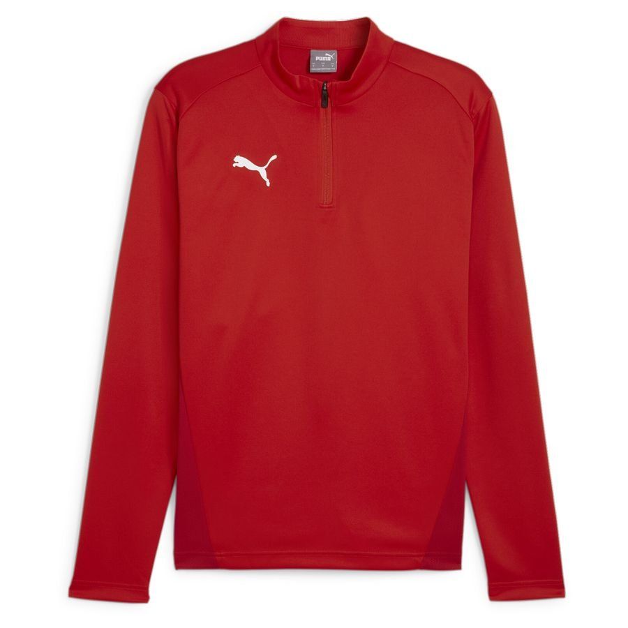 PUMA Maillot d'Entraînement teamGOAL Fermeture Éclair 1/4 - Rouge/Blanc