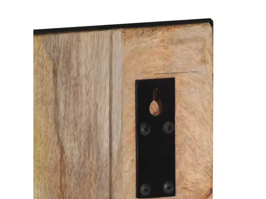 Porte-manteau 35x8x110 cm bois de manguier massif brut
