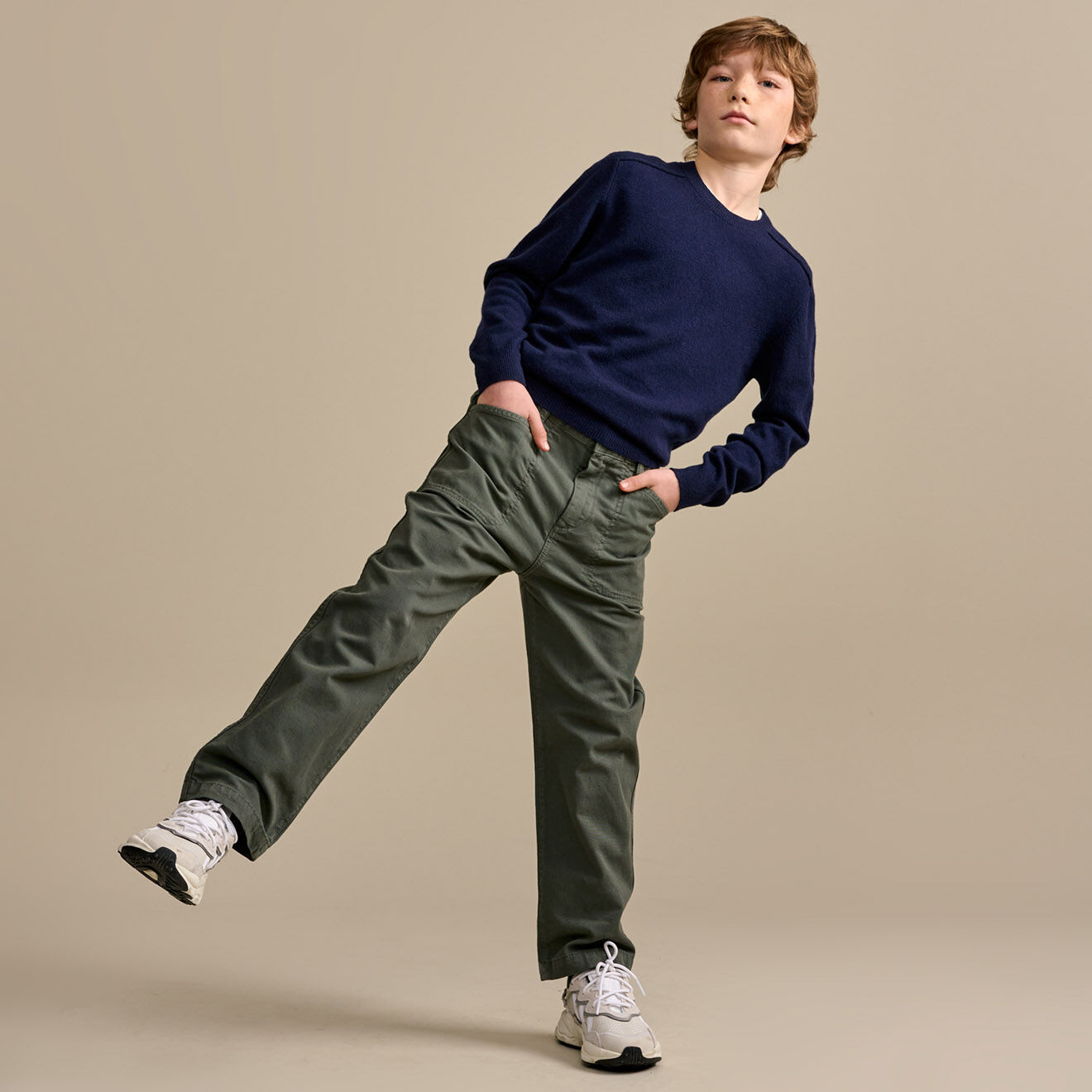 Bellerose Pantalon cargo Perrig sage