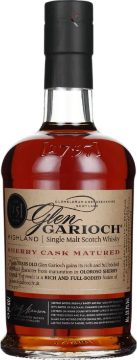 GLEN GARIOCH 15 YEARS SHERRY CASK 70CL