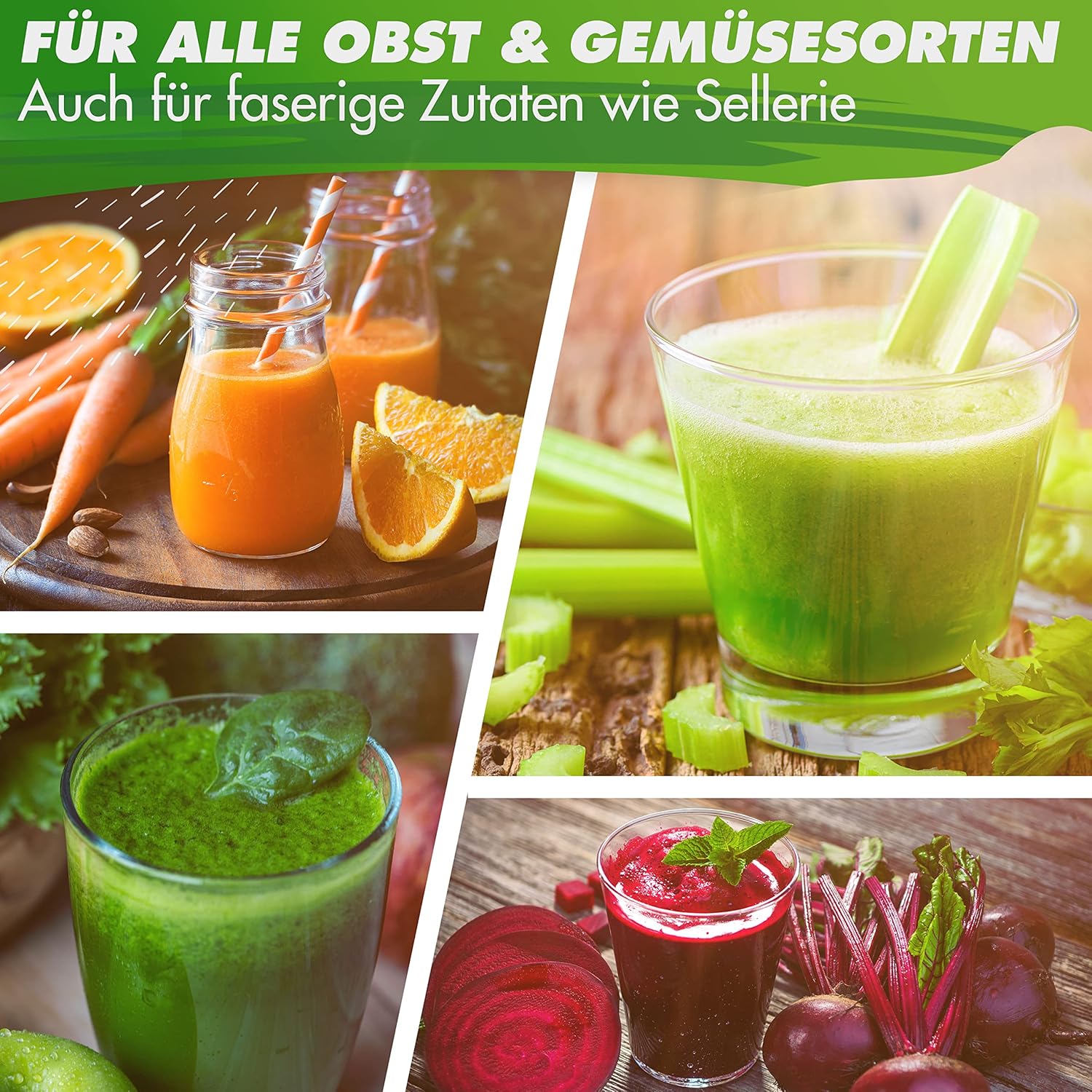 Nutrilovers Entsafter Slow Juicer MINI-PRESS Obst und Gemüse - Deutsche Marke - Kompaktes Design Edelstahl, 100% BPA-frei, Leichte Reinigung - Inkl. Rezepte-Ebook + Nutri-App