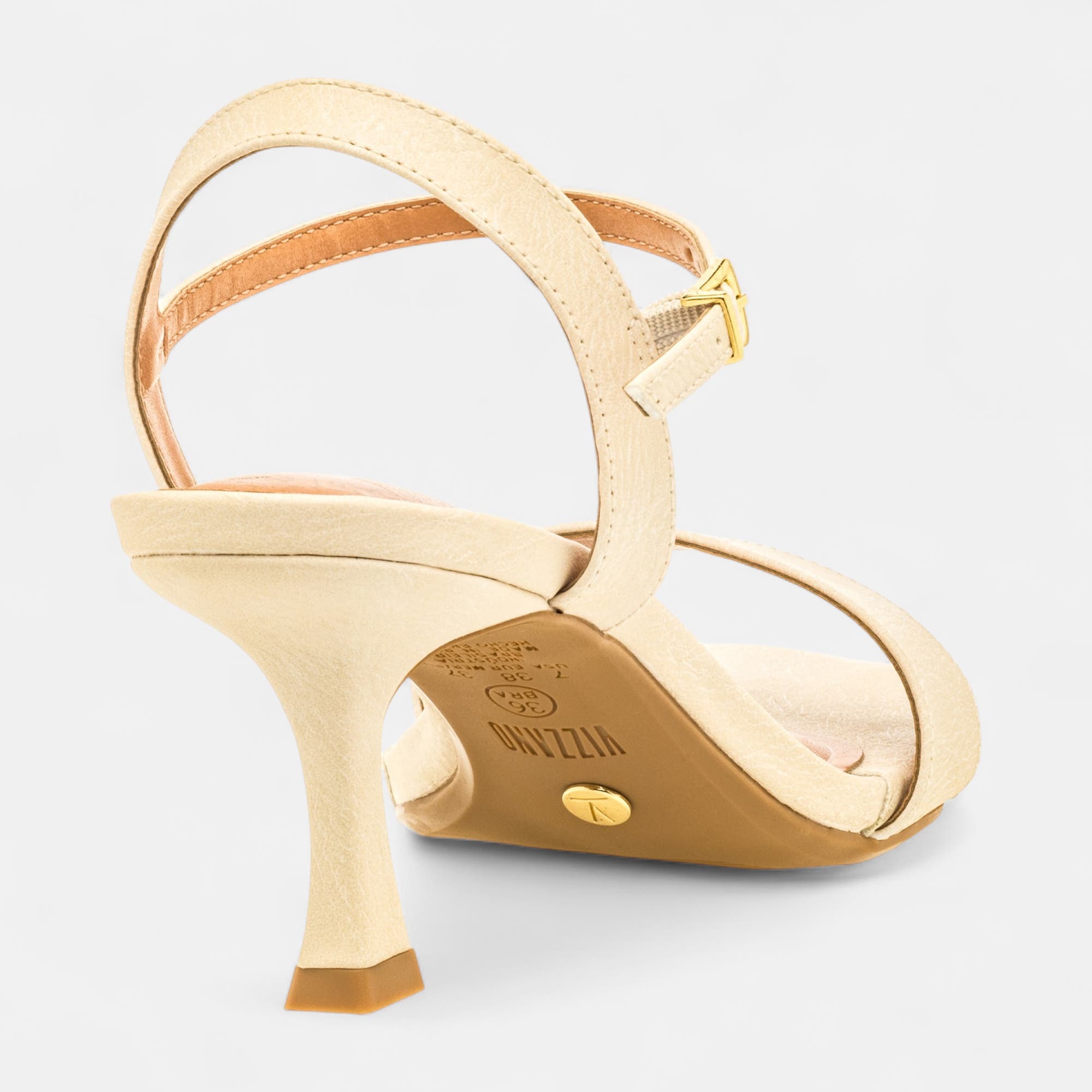 Nu-pieds à talon Femme beige