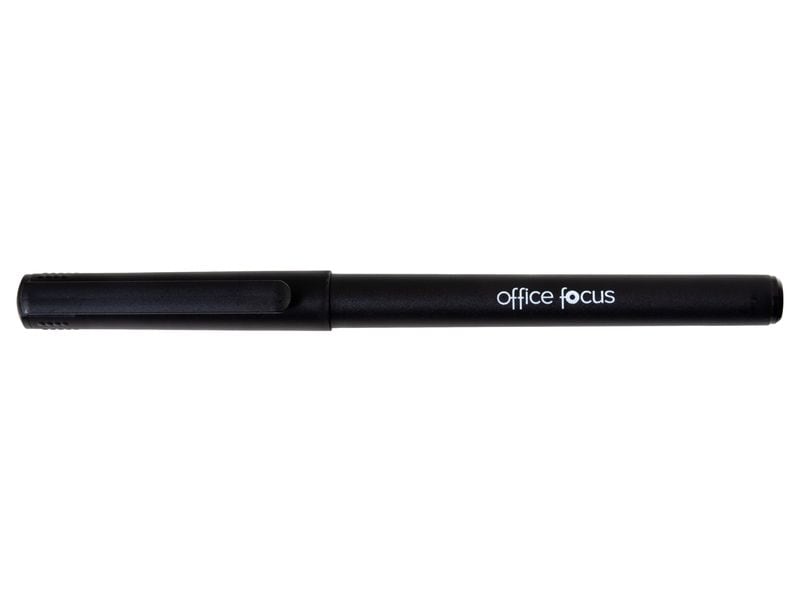 office focus Fineliner Office Focus Schwarz, 12 Stück Tintenfeinschreiber mit Strichstärke F