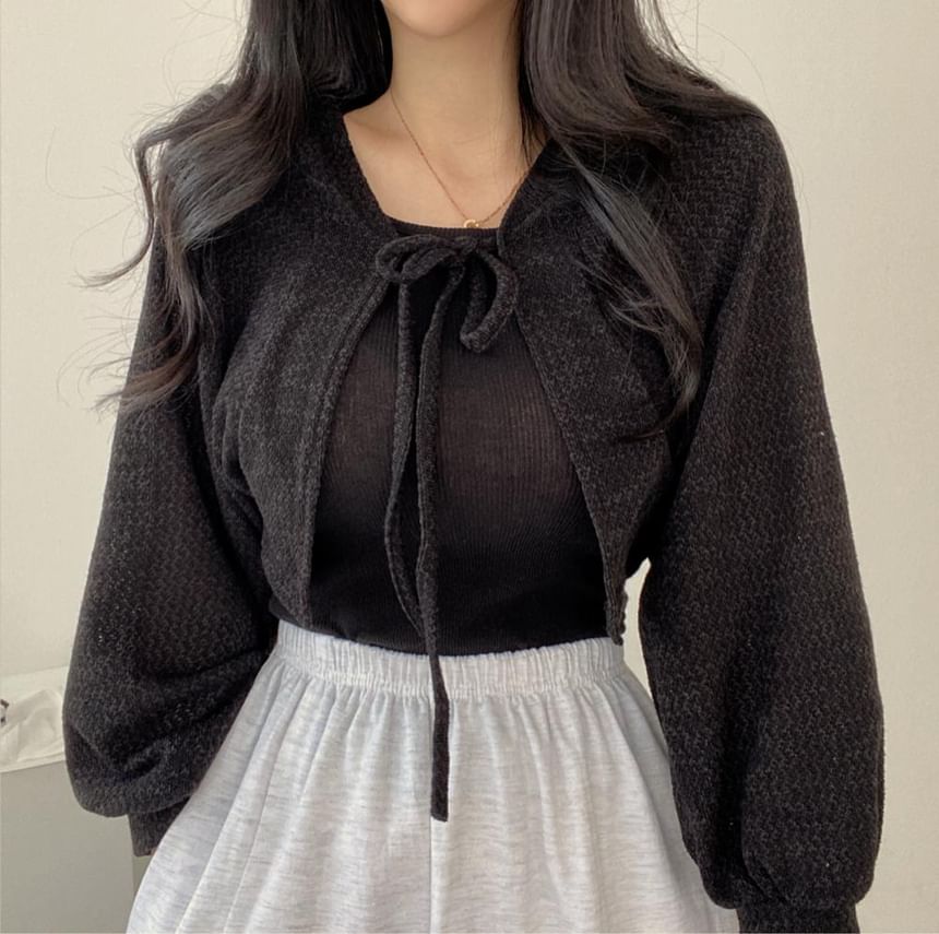Eiffekee - Cropped Cardigan met Striksluiting