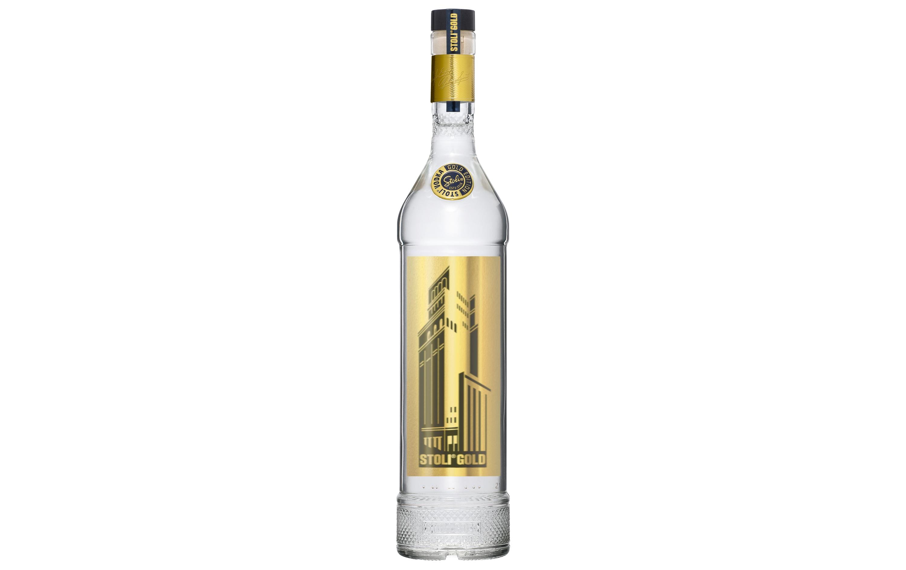 Stoli Gold Vodka 0.7 lHochprozentige Getreide-Spirituose mit zarter Süsse