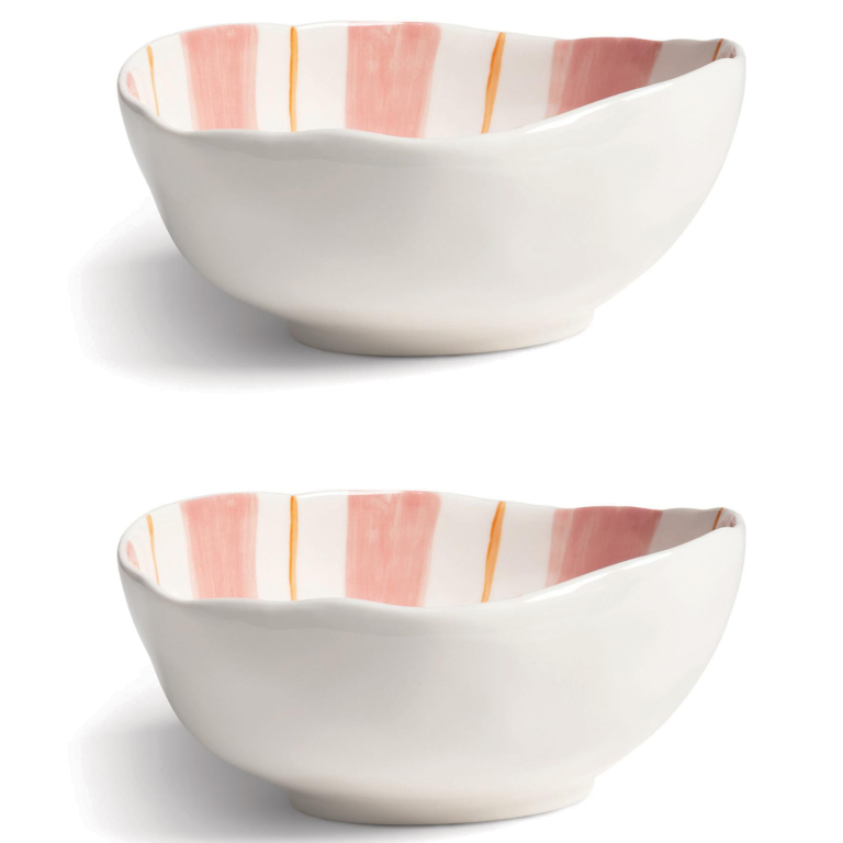 &klevering Ray kom 13x16,5 set van 2 roze