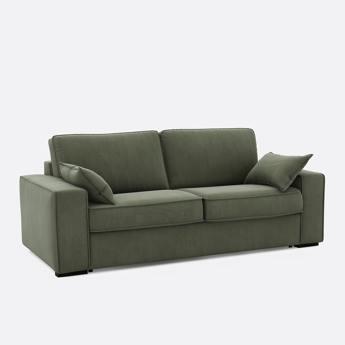 LA REDOUTE INTERIEURS<br>Sofá-cama em veludo cotelê fino, espuma, Cecilia