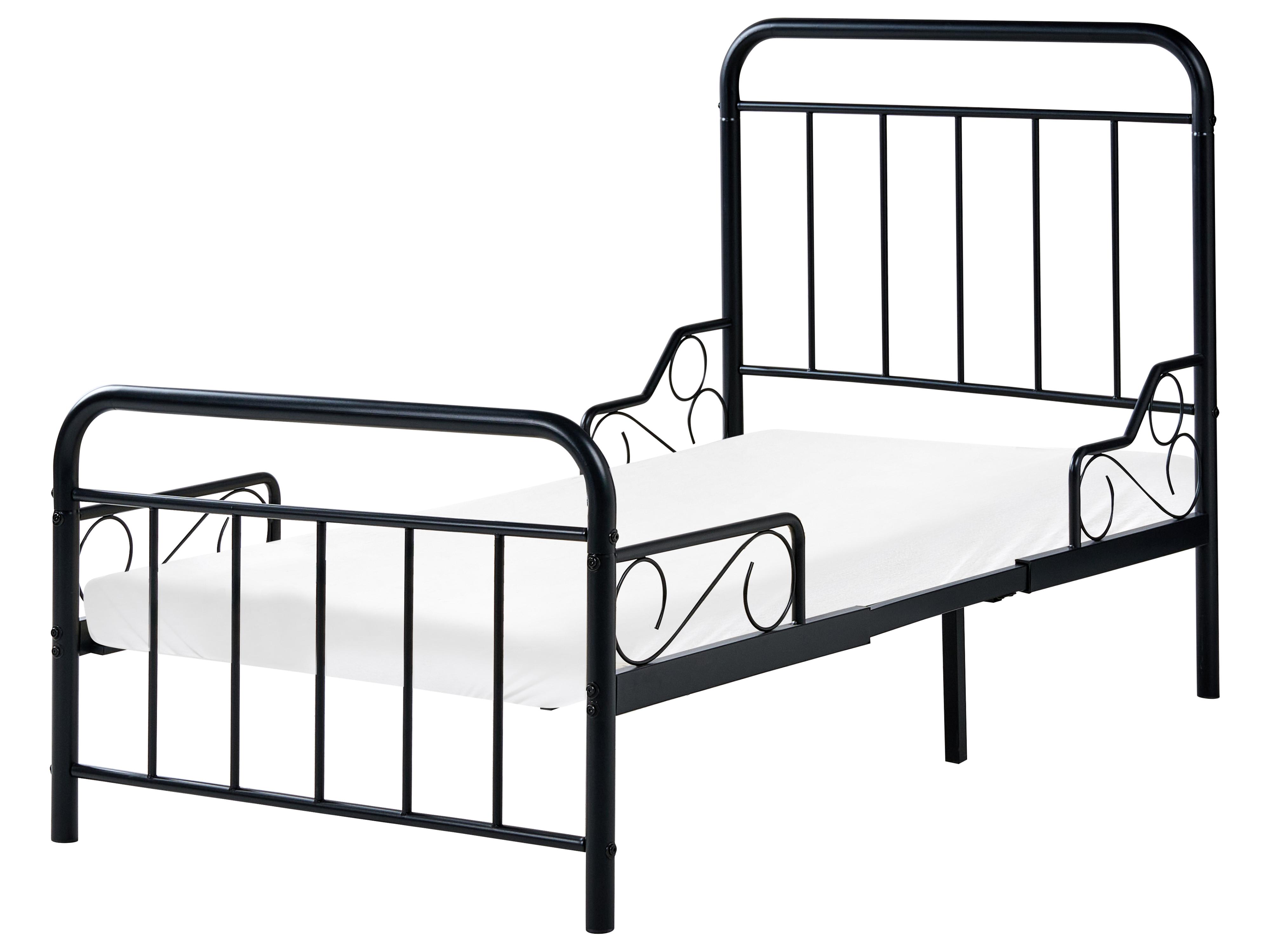 Uitschuifbaar kinderbed Metaal ANAIS 90 x 200 cm Zwart