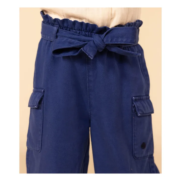 Petit Bateau Pantalon Large en Lyocell | Bleu