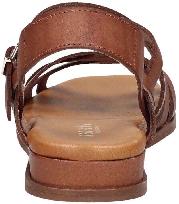 Red Rag Sandalen Plat cognac