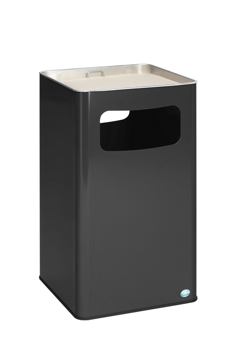 PROREGAL Classic Combinatie Asbak, Rechthoekig, HxBxD 75,5 x 43 x 43 cm, Gegalvaniseerd Staal, Antraciet