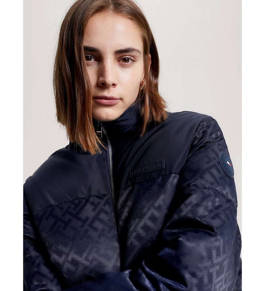 Jaqueta acolchoada Tommy Hilfiger New York com monograma, azul marinho