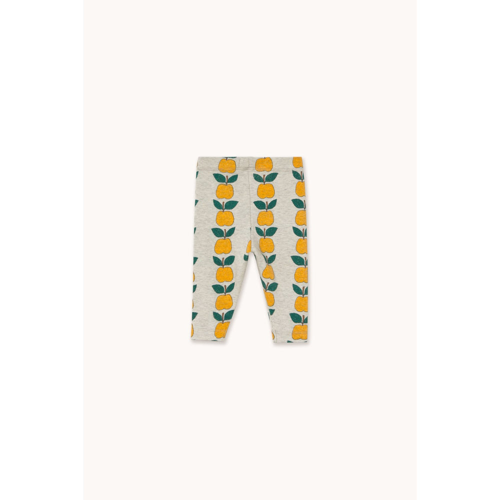 Køb TinyCottons Light Cream Heather Apples Rib Baby Leggings