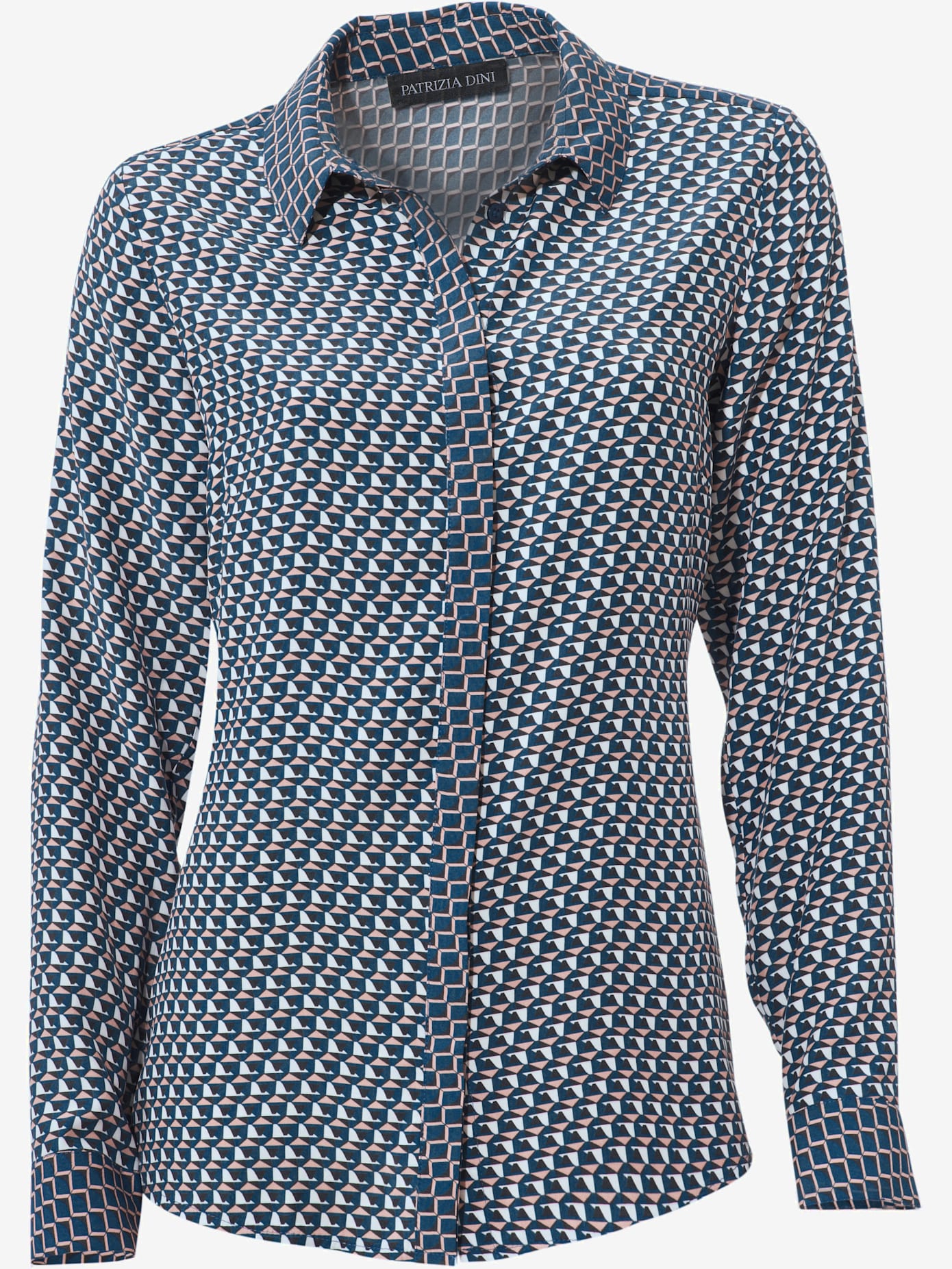 Chemisier look graphique, aspect patchwork