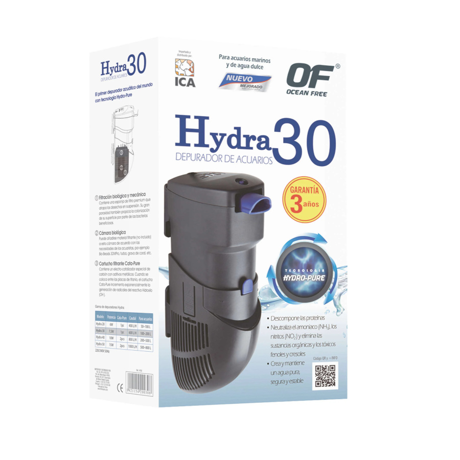 Filtro biológico interno ICA Hydra para aquários