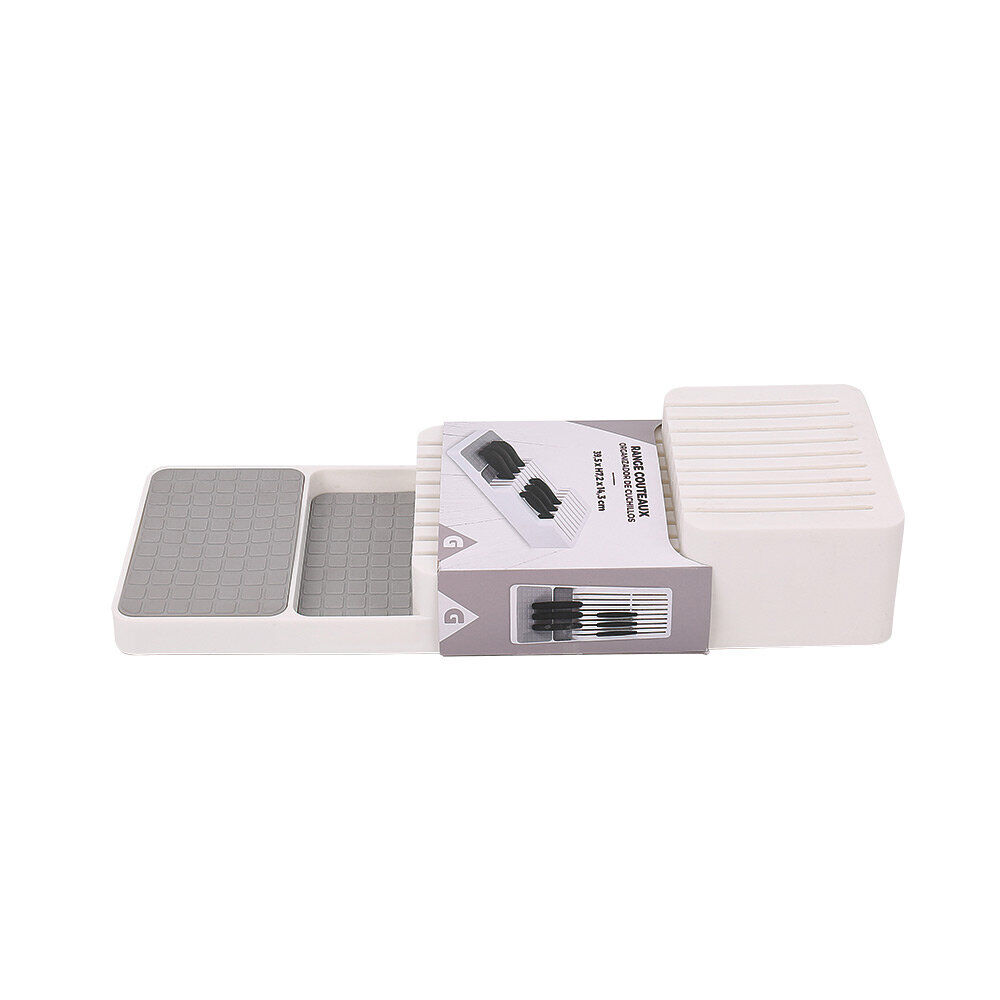 Range couteau gris et blanc