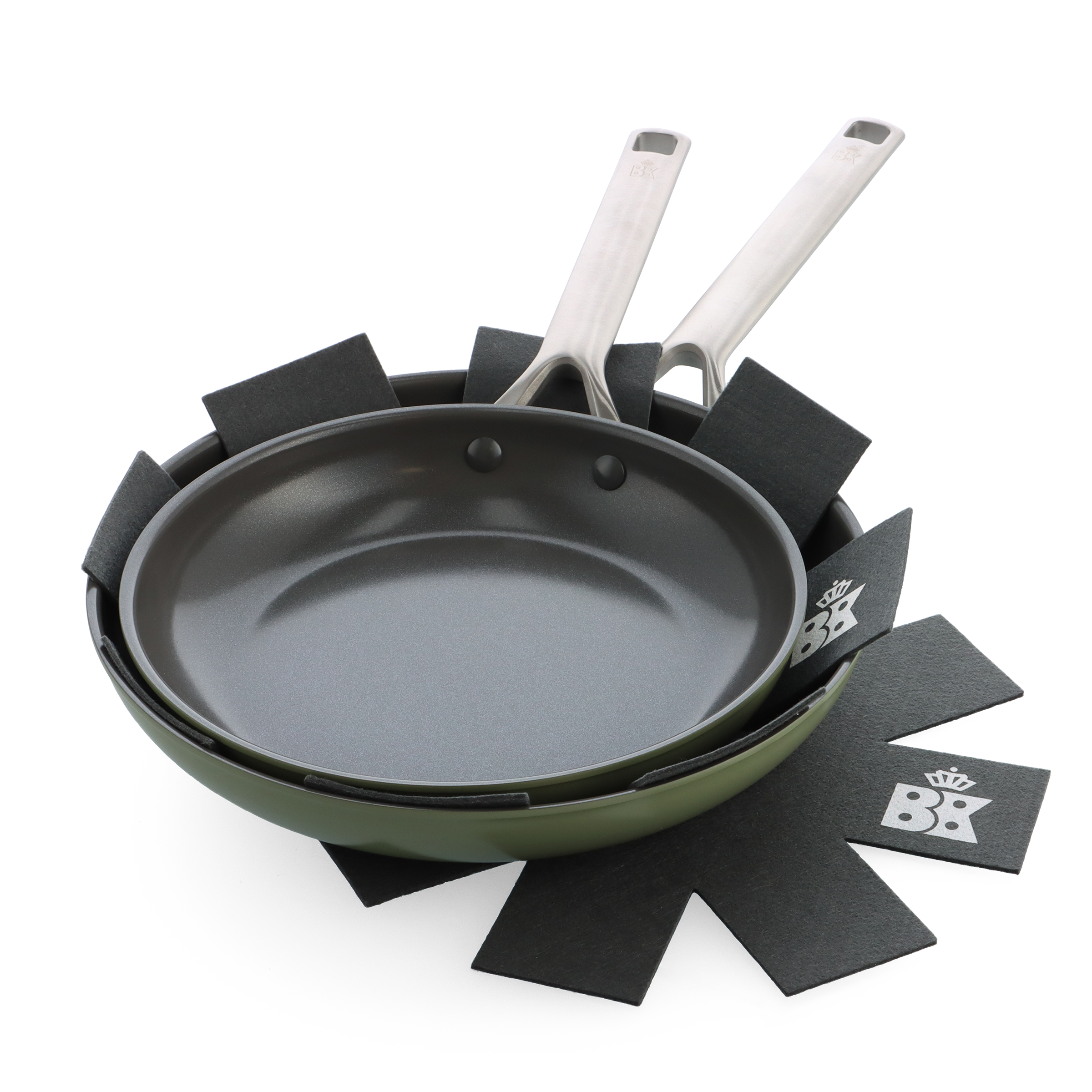 Sublime 2-delige koekenpannenset Olive Green 24 cm   28 cm