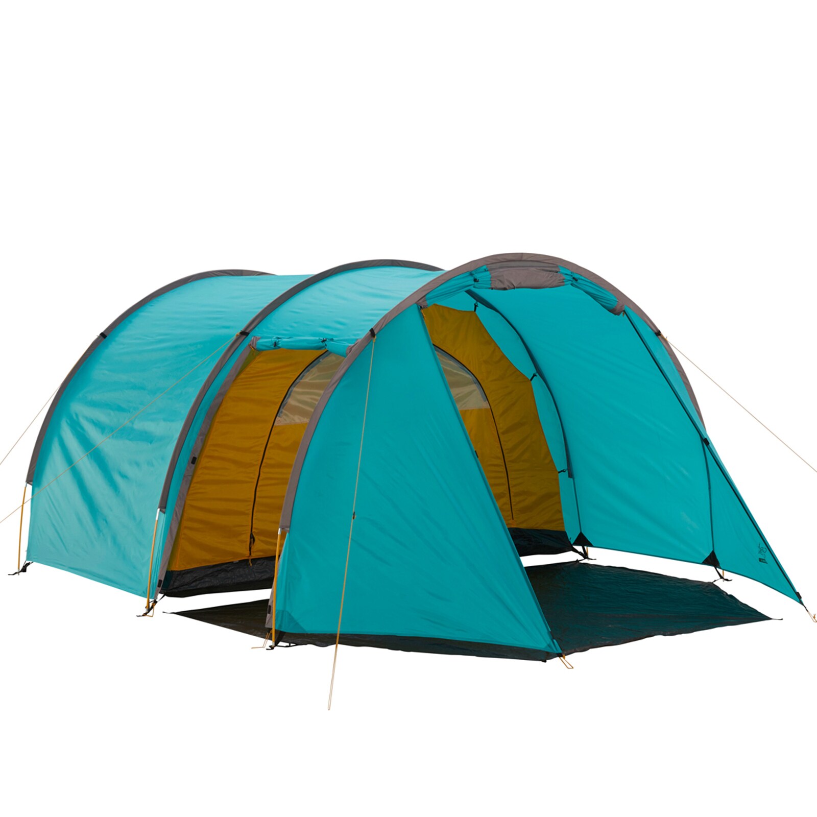 GRAND CANYON Tunelzelt Robson 4 Personen Zelt Familien Camping Leicht Vorraum Farbe: Blue Grass