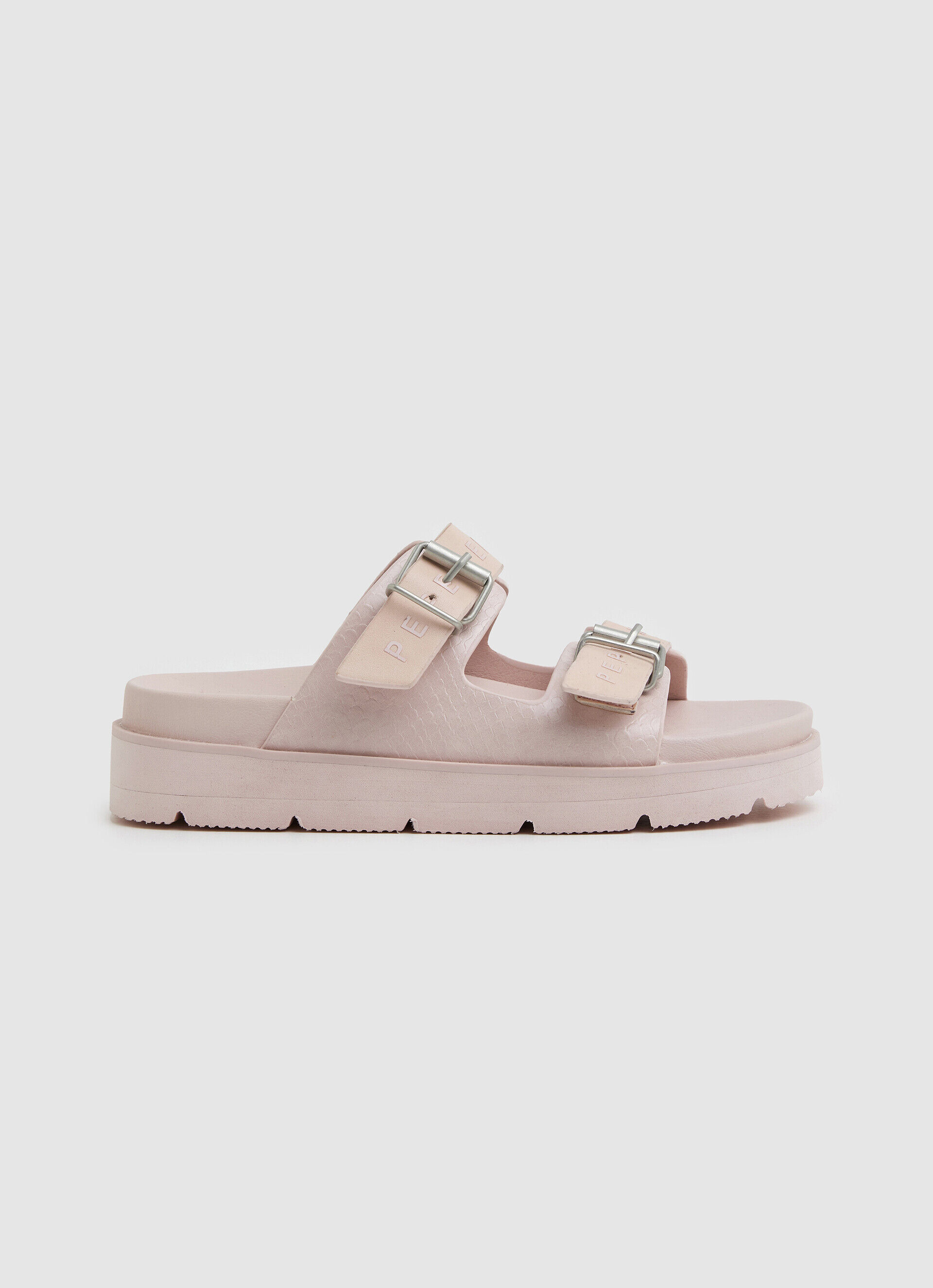 Sandálias POLA PARK com fivela dupla - rosa claro