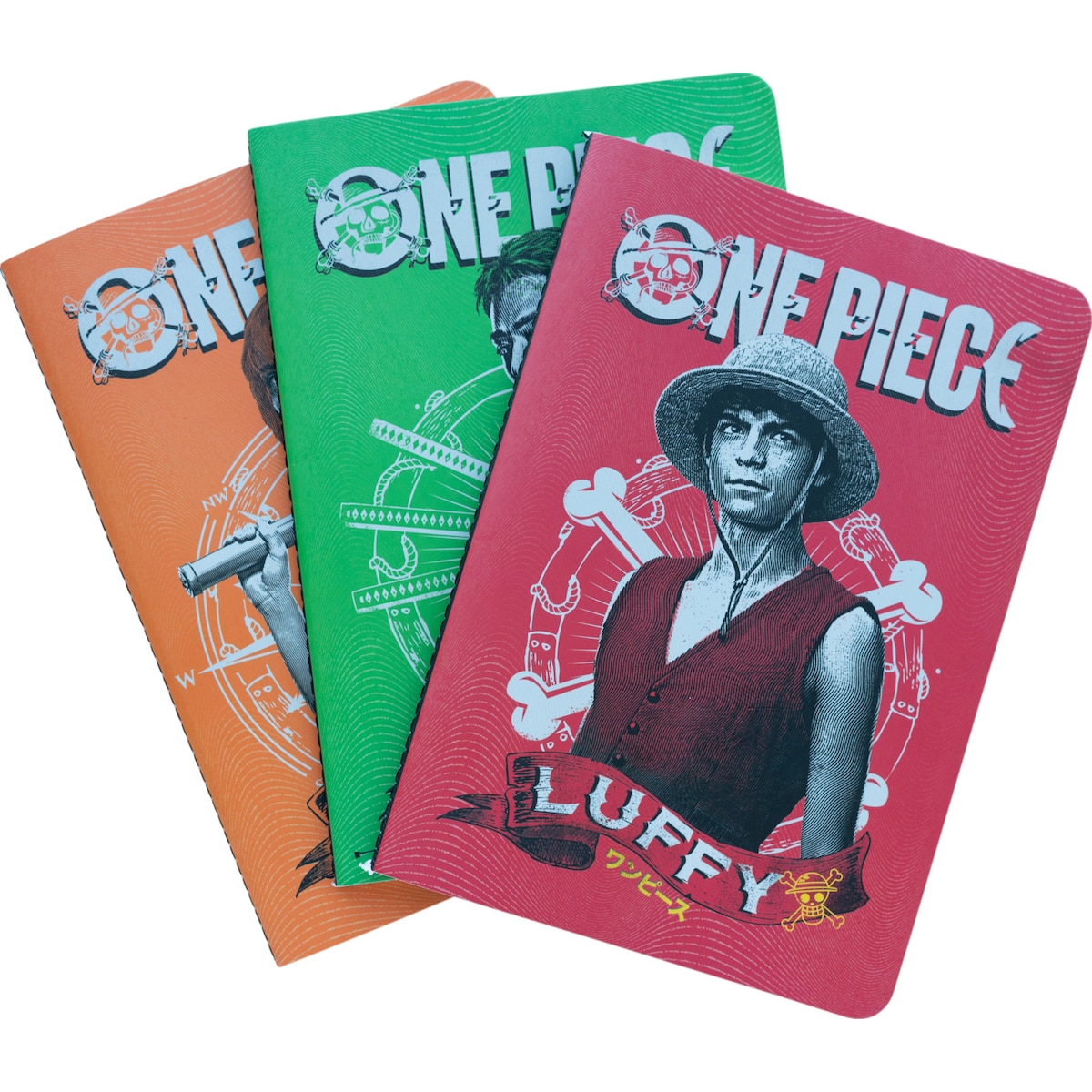 Erik Grupo One Piece notatbok (3-pakning)