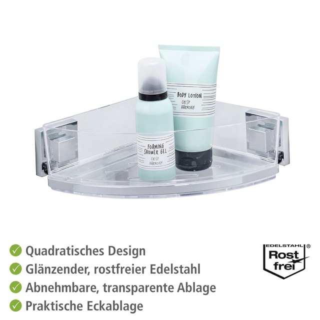 WENKO Eckregal »Vacuum-Loc Quadro« 1 Etage