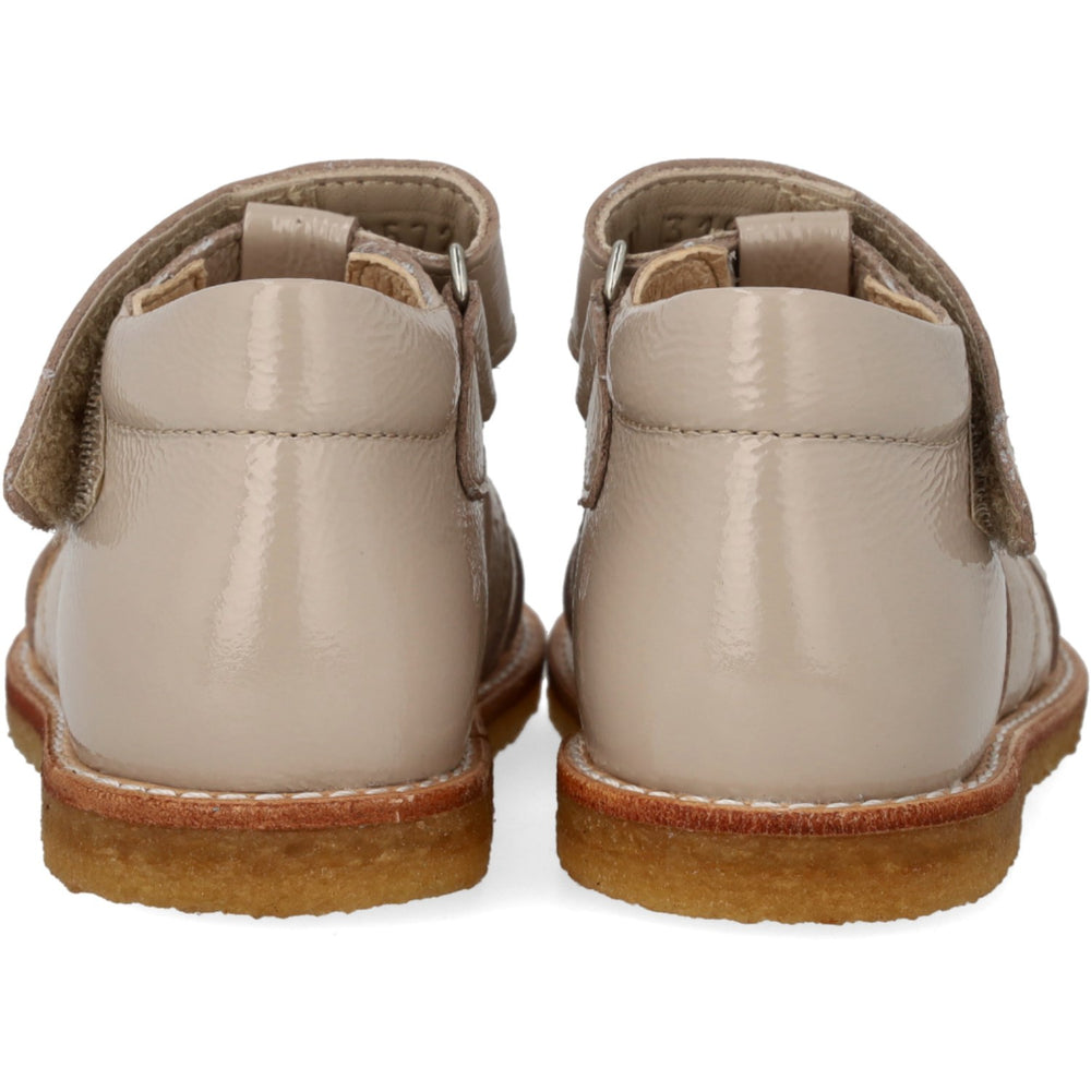 Køb Angulus Sand/Champagne Glitter Hjertesandal Med Glitter Og Velcrolukning