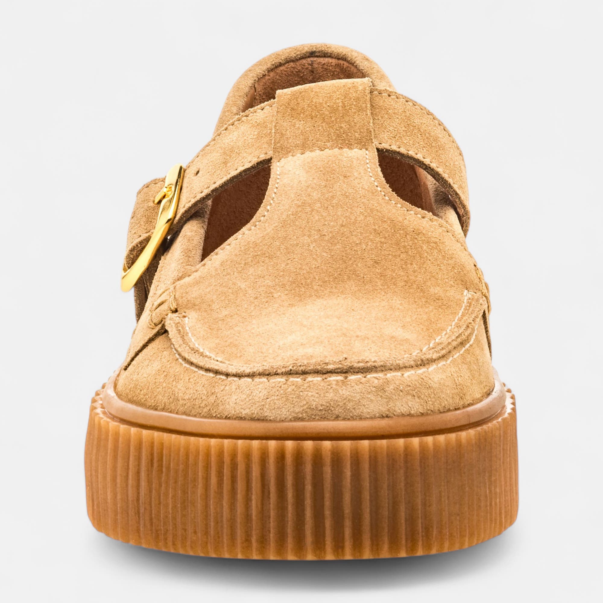 Babies Femme en cuir beige