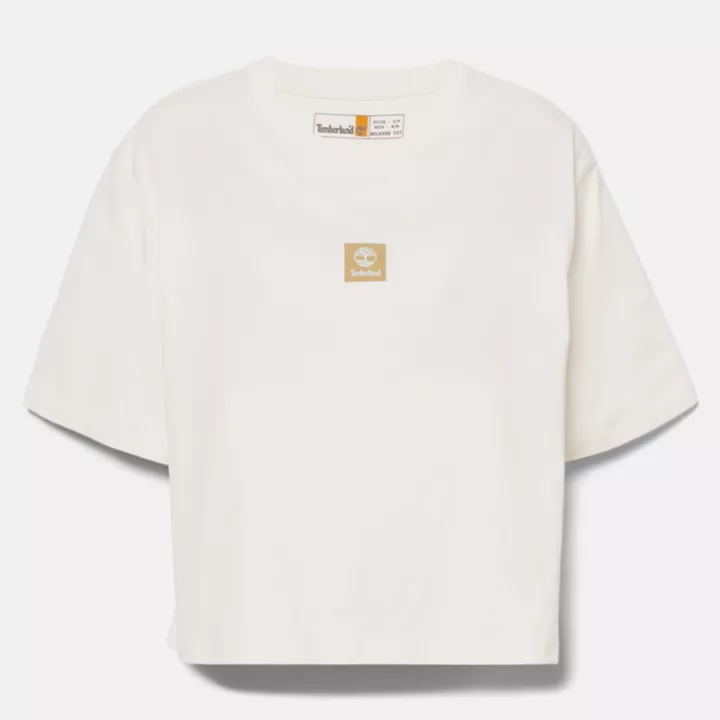 T-shirt à logo pour femme en blanc