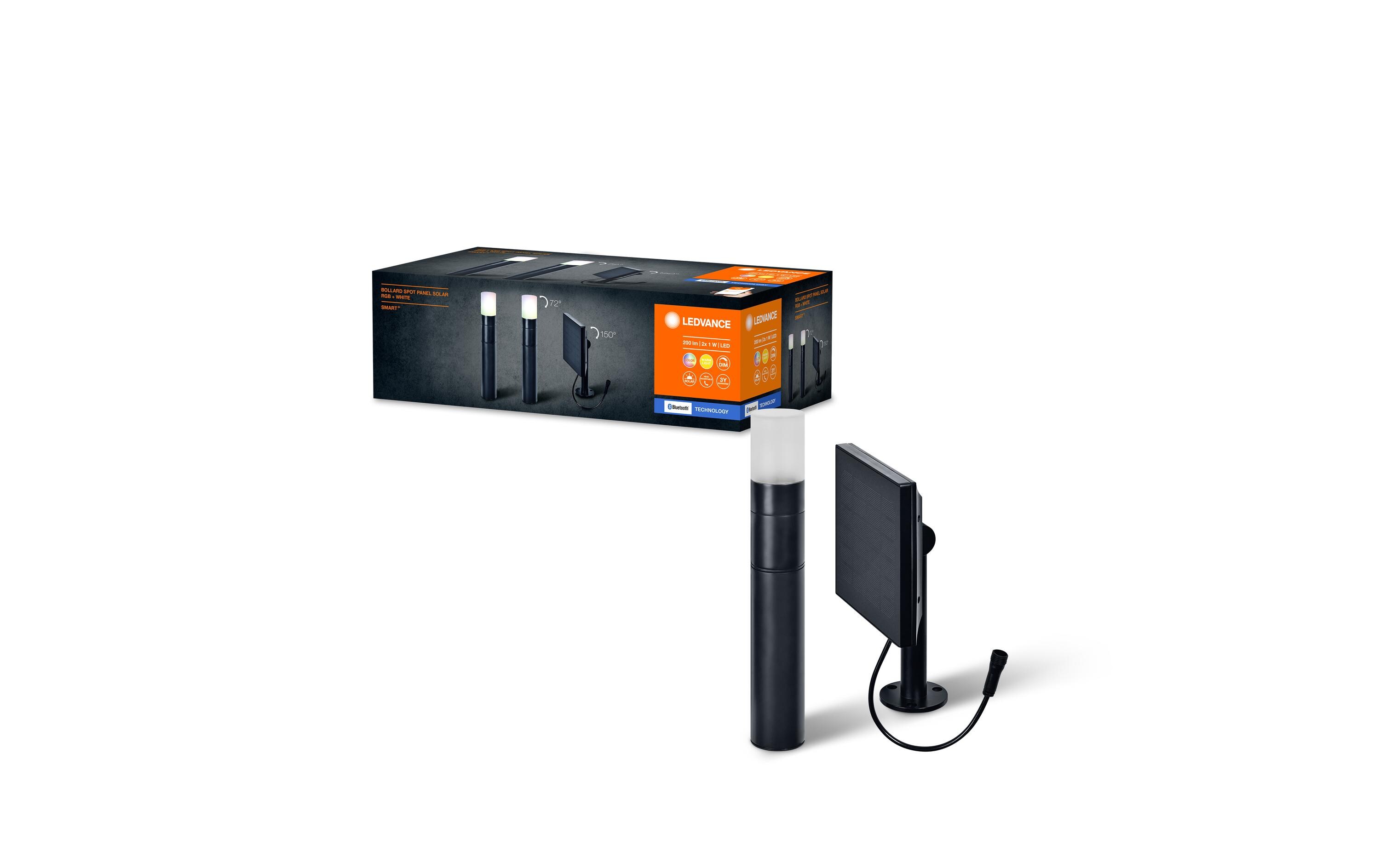 Strahler Smart+ Solar, Spot & Bollard, BT, SchwarzOutdoor Smart Solar Spot & Wegeleuchte