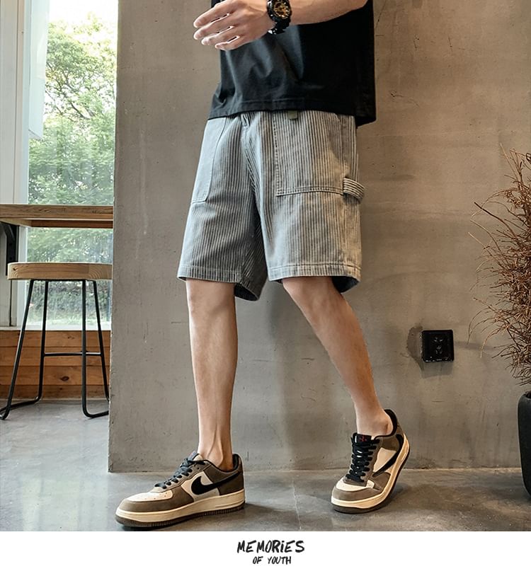 WidoWilder - Gestreepte shorts met middelhoge taille