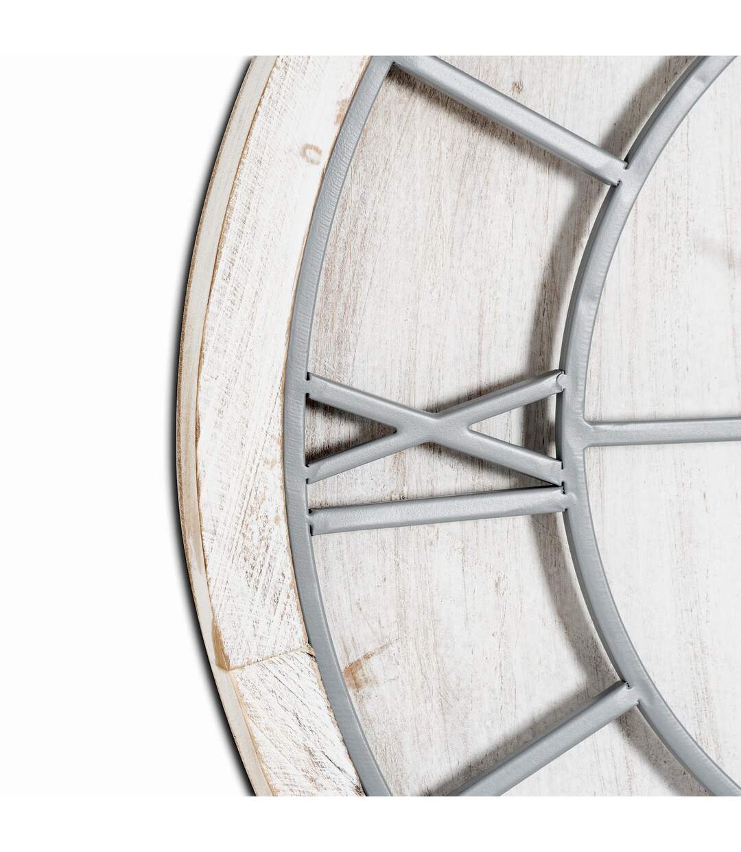 Hill Interiors - Horloge murale WILLISTON (Blanc / Argenté) (60 cm x 5 cm x 60 cm) - UTHI4489