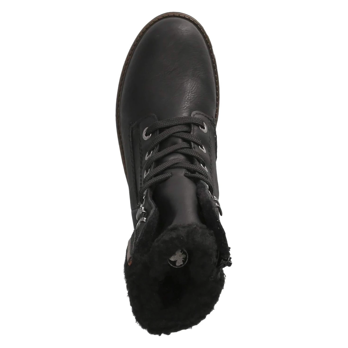 RiekerSchnürstiefeletten - schwarz/mogano/schwarz