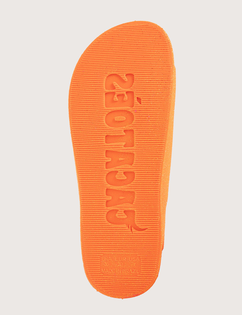 CACATOES SANDALES FEMME NEON ORANGE FLUO