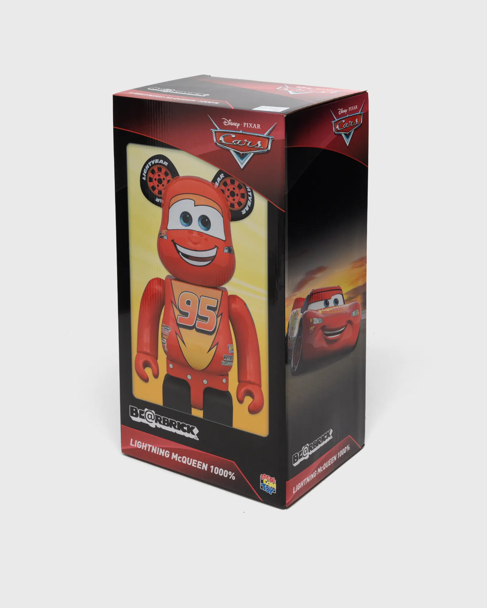 MEDICOM BEARBRICK 1000% CARS LIGHTNING MCQUEEN