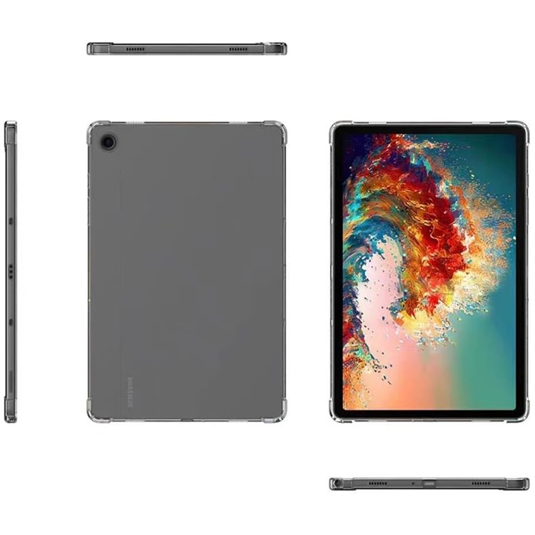 Samsung Galaxy Tab A9  Plus Gummi Case Hülle mit Air Cushion Fallschutz - Transparent