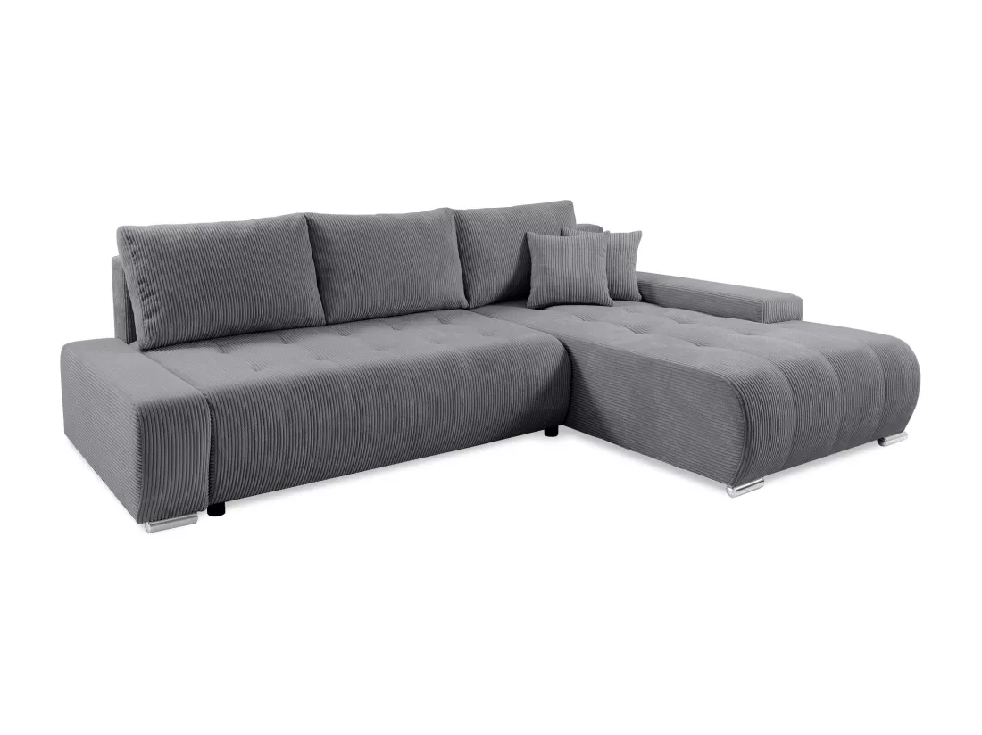 CANAPÉ D'ANGLE avec coffre de rangement Tragel L, gris foncé