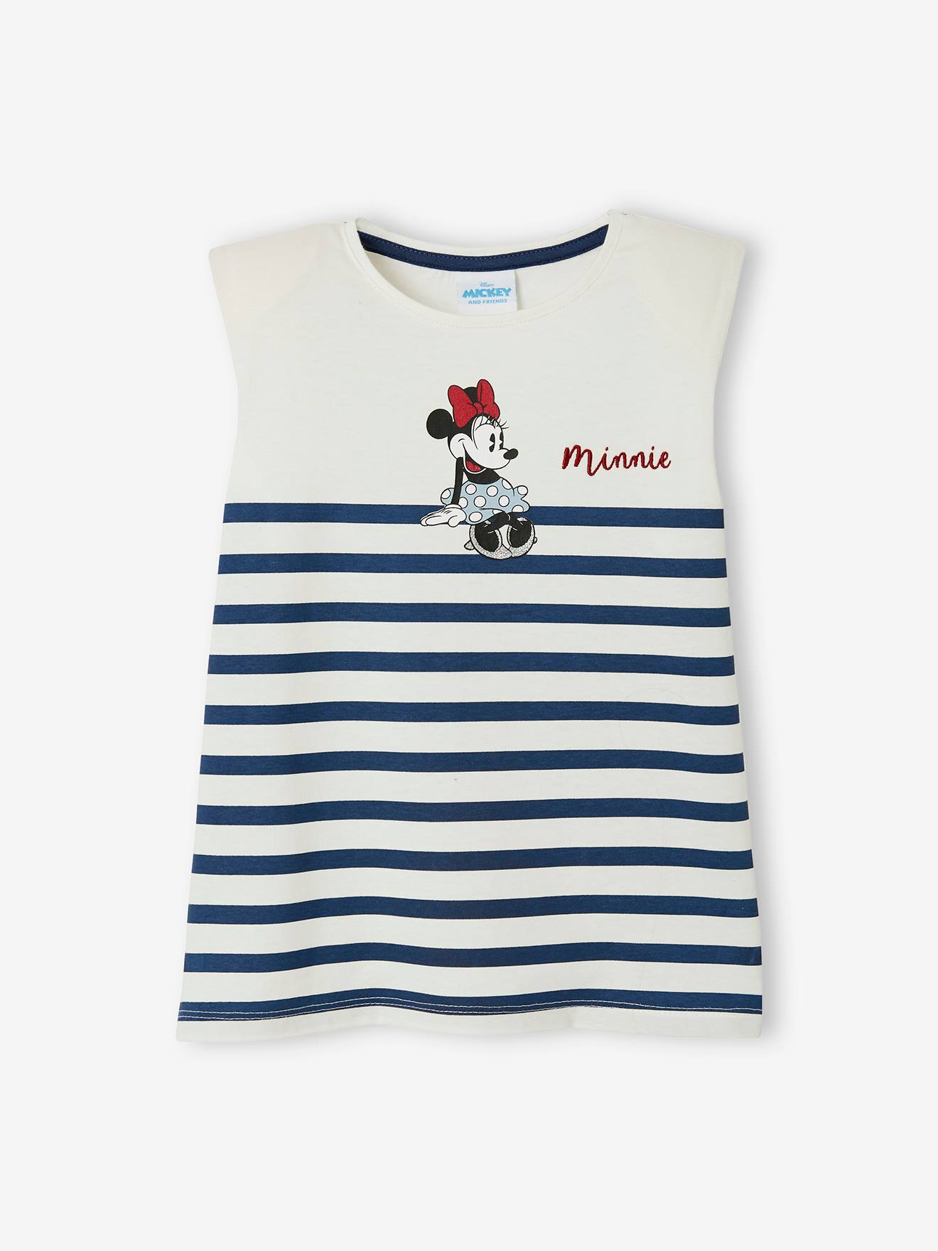 Camiseta de manga curta listrada bege claro DS® Minnie