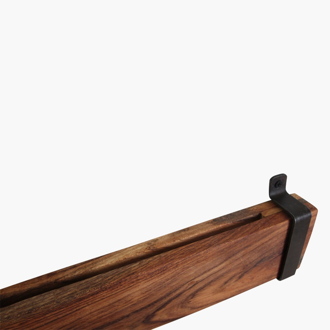 messenhouder acacia hout incl. 2 metalen beugels