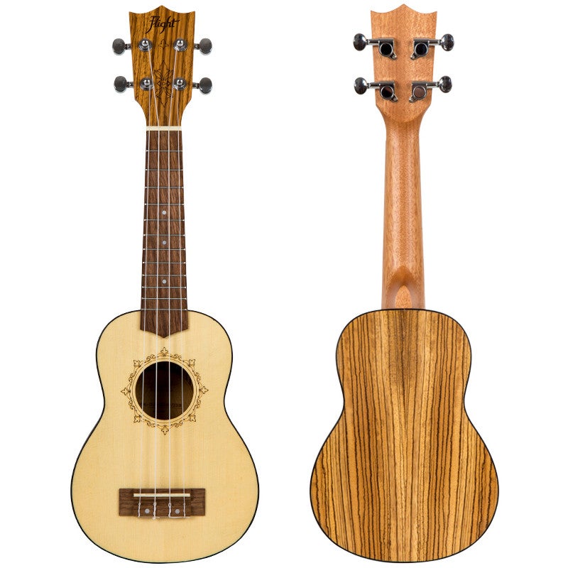Flight Designer Series DUS320 SP/ZEB sopraan ukelele met gigbag