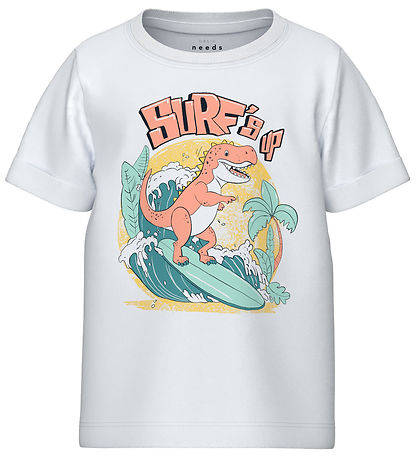 Name It T-Shirt - NmmVux - Bright White/Surfs Up