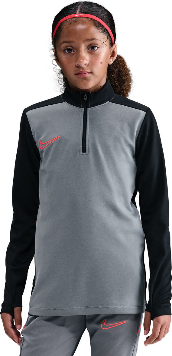 Academy Dri-FIT Half Zip Junior 066/Cool Grey/Black/Bright Crimson