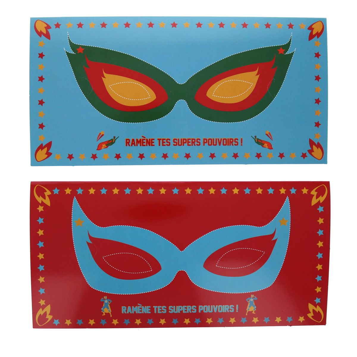 Lot de 6 cartes d'invitation Super-héros Surprise Partie !