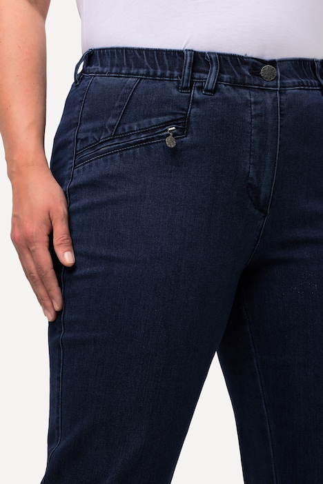 Jeans Mony, konisches Bein, Reißverschlusstaschen