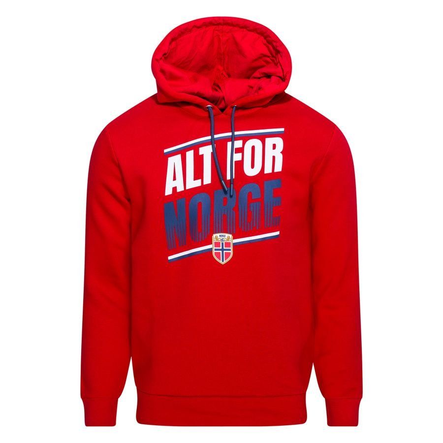ALT FOR NORGE Sweat à Capuche - Rouge Adulte