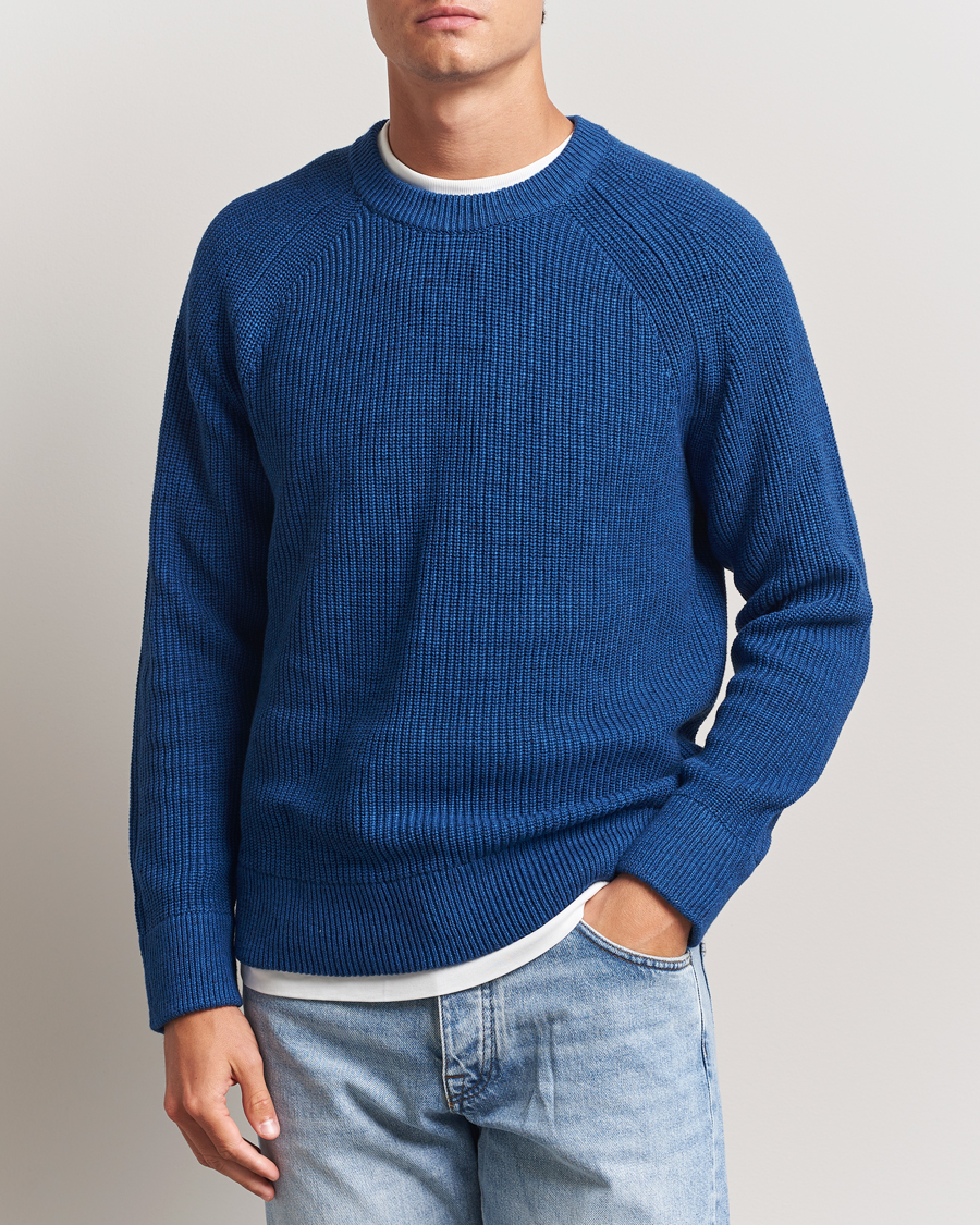 NN07 Jacobo Cotton Knitted Sweater Blue Quartz